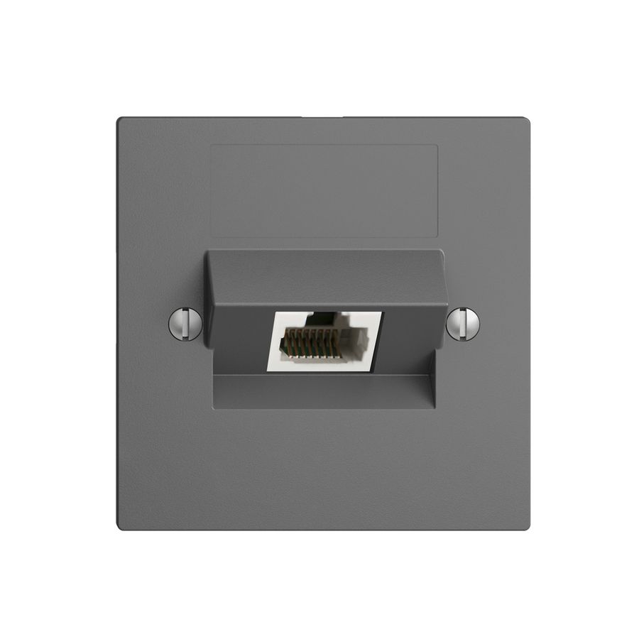 Einsatz zu UP-Anschlussdose 1×RJ45/u 4P ITplus EDIZIOdue dunkelgrau