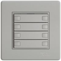 UP-KNX-Taster RGB EDIZIO.liv SNAPFIX® Temperaturfüh.o.LED 4×Taste 2-Tbed.hgu