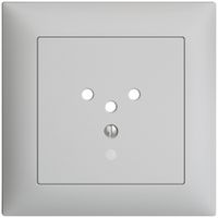 UP-Frontset EDIZIOdue T12 hellgrau 88×88mm mit Linse für Steckdose