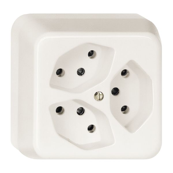 Presa AP FH X 3×T13 bianco