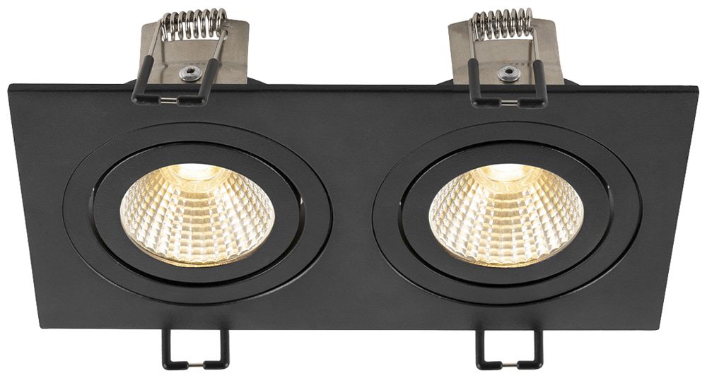 EB-LED-Spot SLV NEW TRIA 14W 640lm 930 38° DIM 170×90mm schwarz 2×Spot