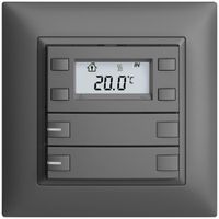 Pulsante RTH INC KNX 2×EDIZIOdue FMI grigio scuro, con LED RGB