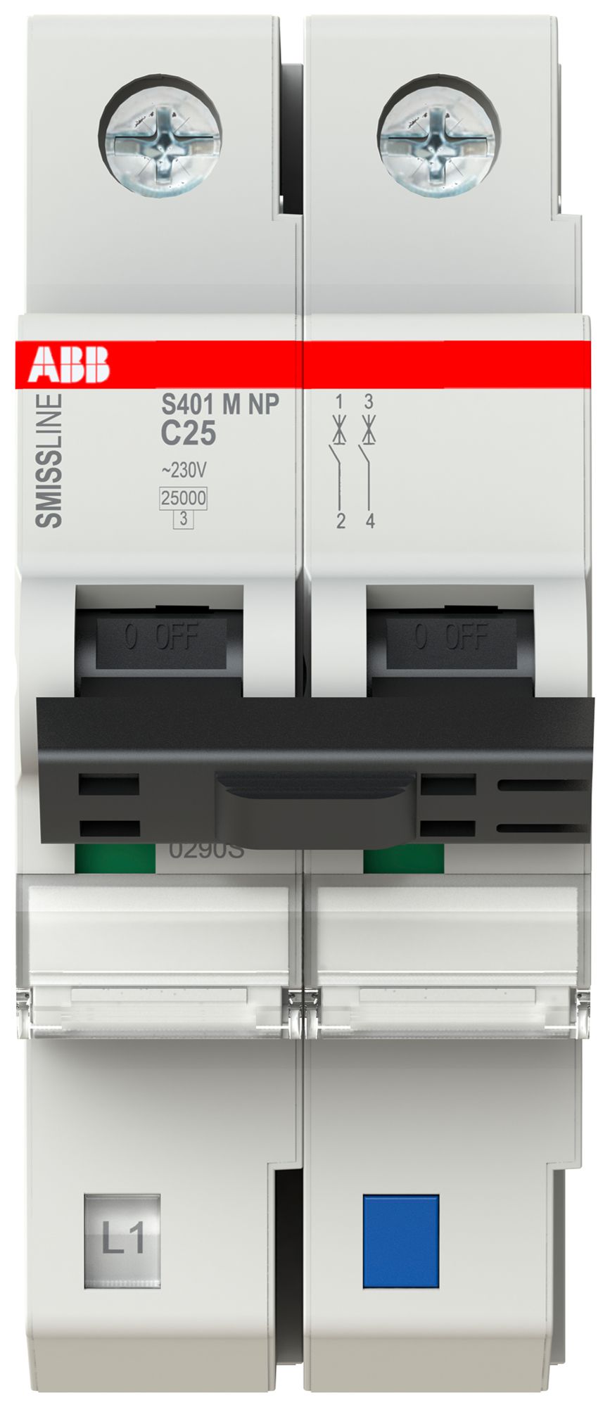 Disjoncteur SMISSLINE TP S 2×25A C 10kA NP