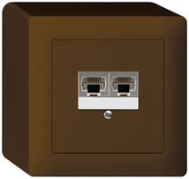 Scatola AP kallysto 2×RJ45s marrone parallelo