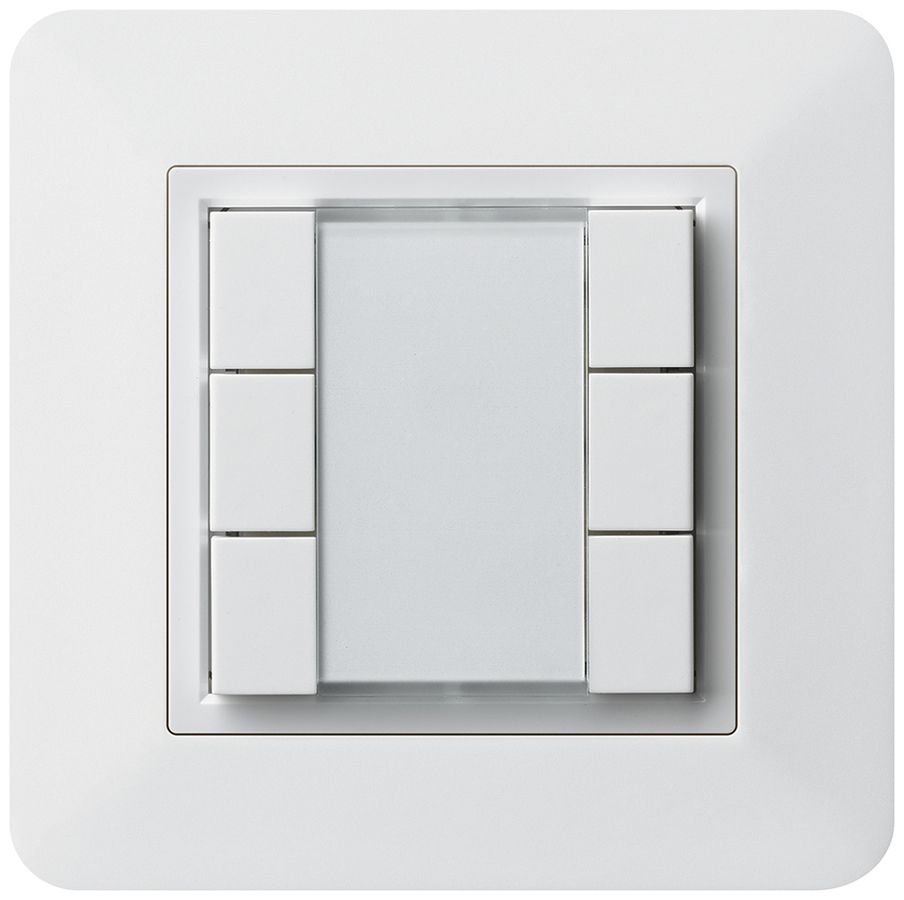Poussoir multifonction AP kallysto.trend KNX RF 6× blanc