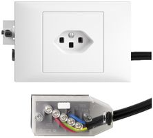 Prise INC EDIZIOdue T23 L3 blanc 45…69mm pour câble plat Technofil