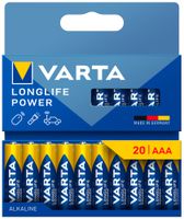 Batterie VARTA Consumer Longlife Power AAA Alkali-Mangan 1.5V Blister à 20 Stück