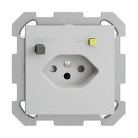 UP-Steckdose EDIZIOdue T13 FI 30mA FM, shutter, hellgrau