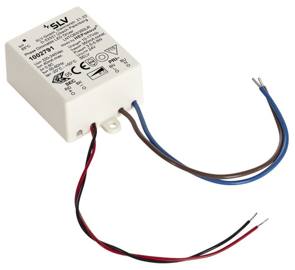 EB-LED-Konverter SLV 6 (3.5…5.9W), 350mA, 10…17VDC, dimmbar C