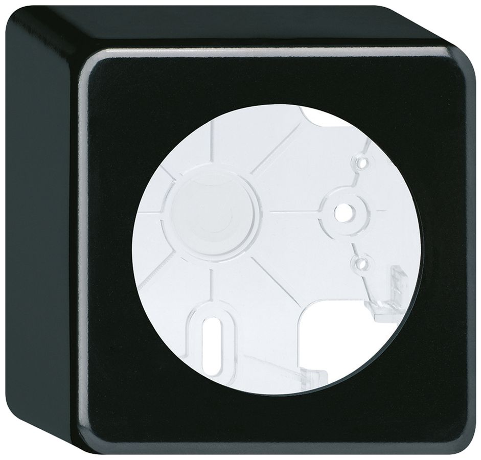 AP-Gehäuse basico schwarz H=54mm Ø58mm