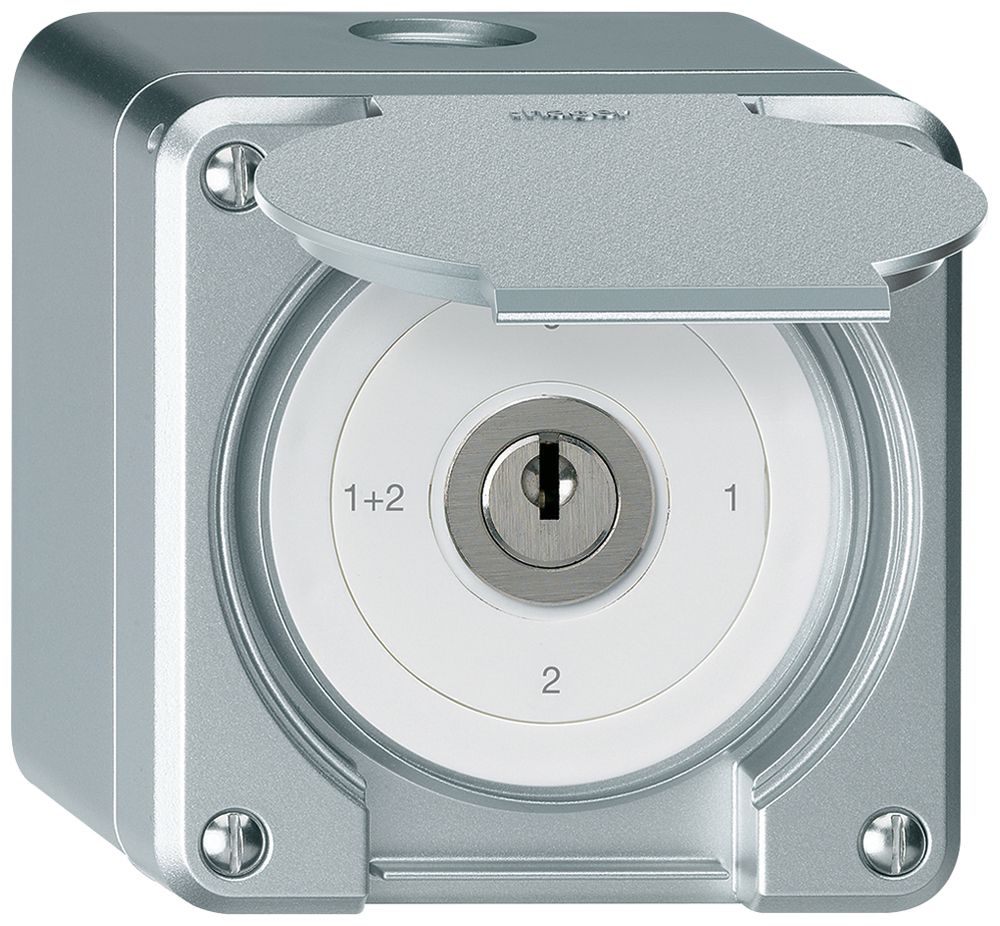Interruttore a chiave con copertura AP robusto IP55 S1/1P alluminio
