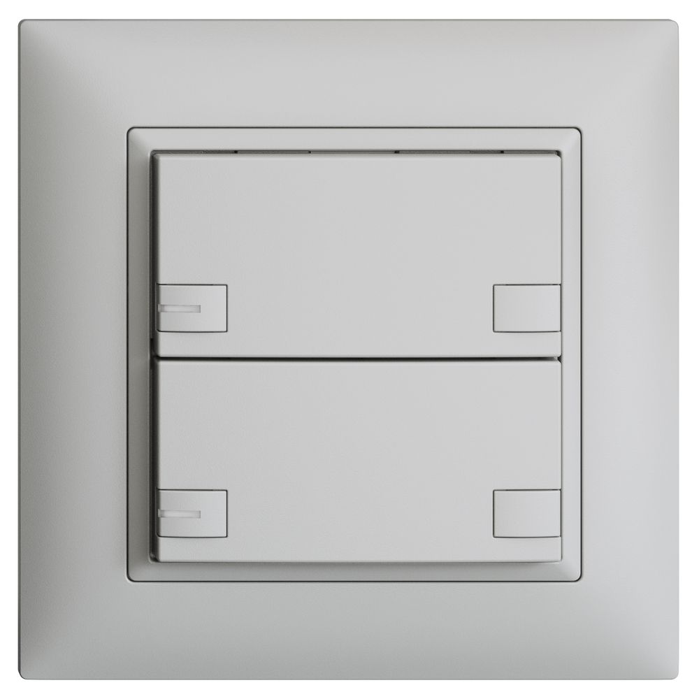 Poussoir KNX RGB ENC EDUE FMI, 250mW, a.LED RGB, 2×poussoir, C.2×T., grc