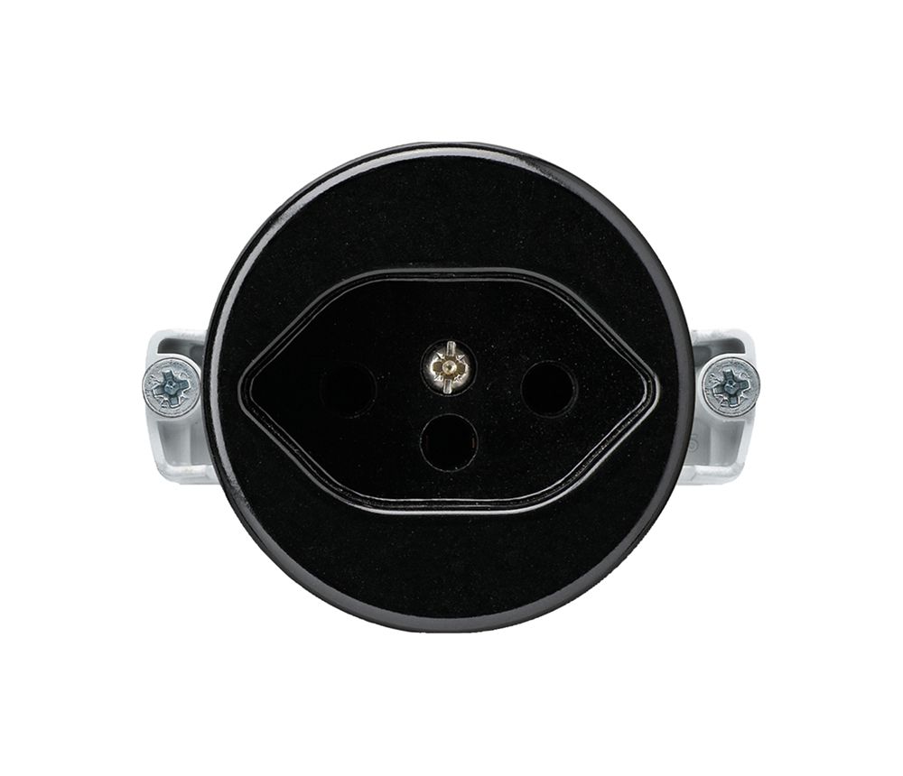 Einsatz zu UP-Steckdose basico Typ 13 schwarz mit Kinderschutz