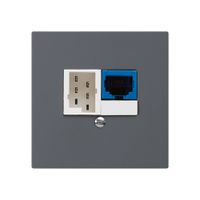 Boîte ENC DSL kallysto 1×RJ45/1×T+T anthracite