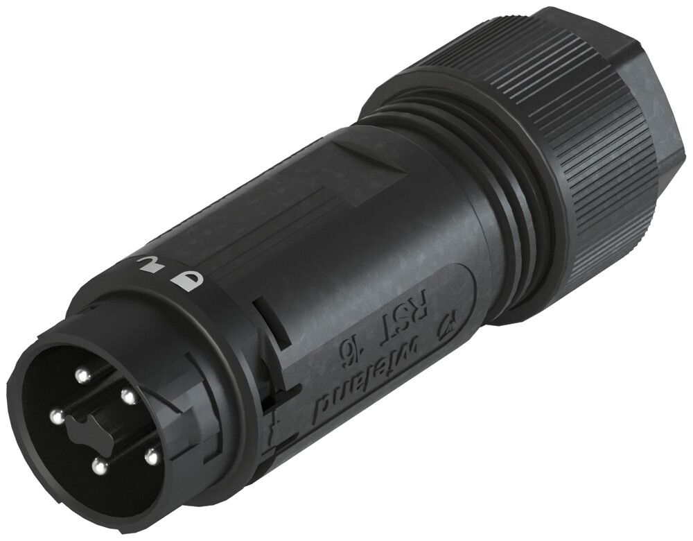 Fiche Wieland RST16I5 S S1 ZT5 SW 5×2.5mm² noir
