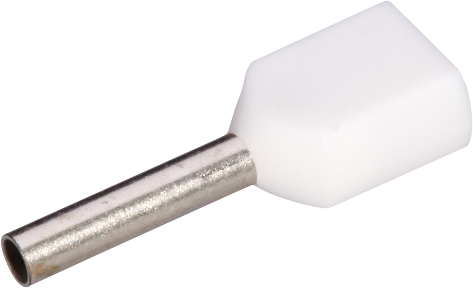 Embout de câble jumelé isolé 2×0.5mm²/8mm blanc