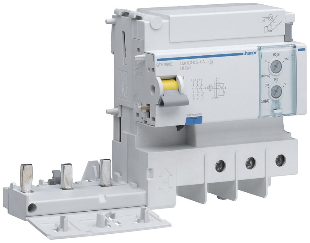 Bloc différentiel Hager 3pôles 230…400V 0.3…1A A 125A