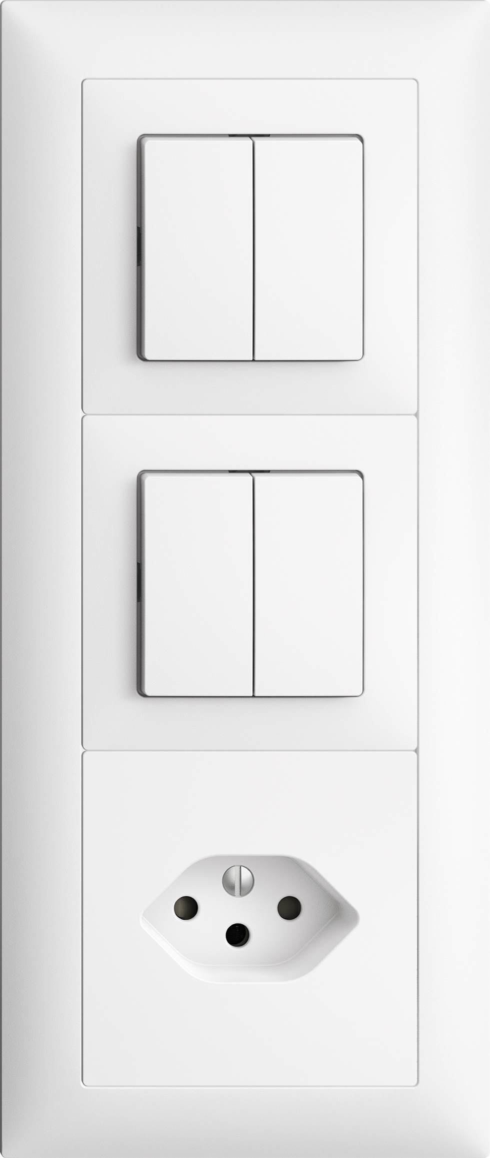 Combinaison ENC Edue 3×1, Interrupte 3+3 + Interrupte 3+3 + T13 bc