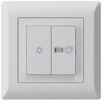 UP-Leuchtdruckschalter kallysto.line hellgrau 1/1L Symbolen Licht+Ventilation