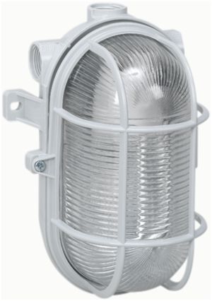 Armatur Bebilux oval 60W E27 IP44 grau 169mm