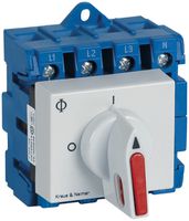 EB-Lasttrennschalter für DIN 4P, 20A, Front: 0-1, gu, 44×45mm, Sperrvor.gu/rt