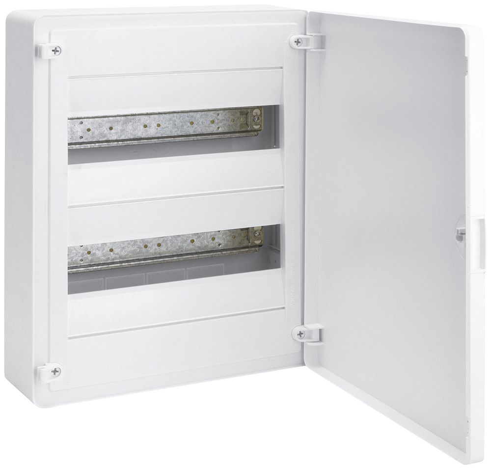 Coffret de distribution AP Hager golf 2 rang. 24UM porte IP40 281.5×376.5×98.5mm