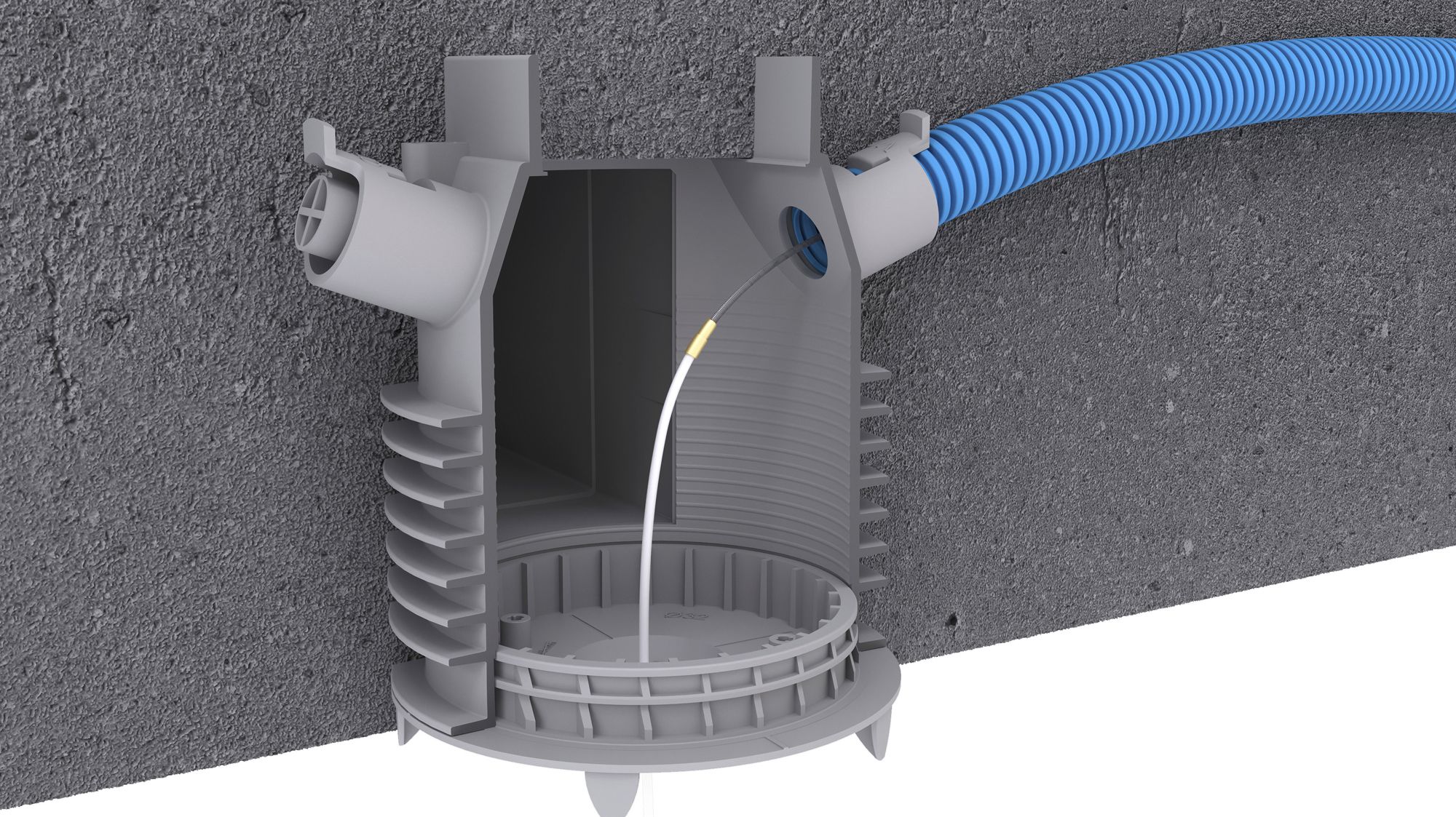Coperchio p.scatola d'incastro HSB Lumina p.LED e rilevatore Ø44mm s.alogeni