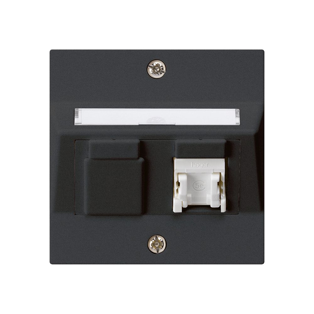 UP-Montage-Set kallysto A Kat.5e 1RJ45/u schwarz