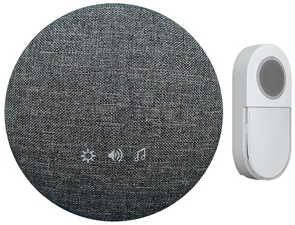 Kit carillon sans fil AP A. Steffen 4.5VDC 97dB rond gris