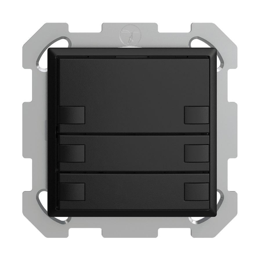 Poussoir ENC KNX 3× EDIZIOdue noir RGB sans LED