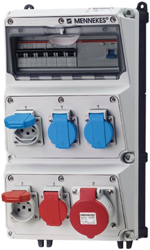 Stromverteiler Amaxx 40A 1×FI 2×LS 3×T23 2×T25 1×CEE16/5L