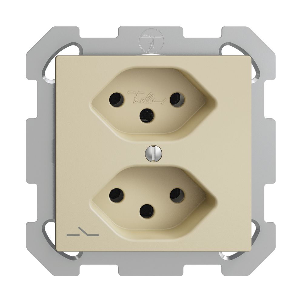 UP-Steckdose EDIZIOdue 2×T13 1×S vanille