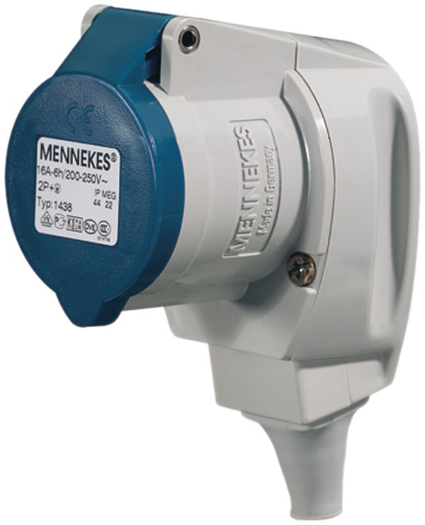 Prise mobile Mennekes 16A 2LPE bleu