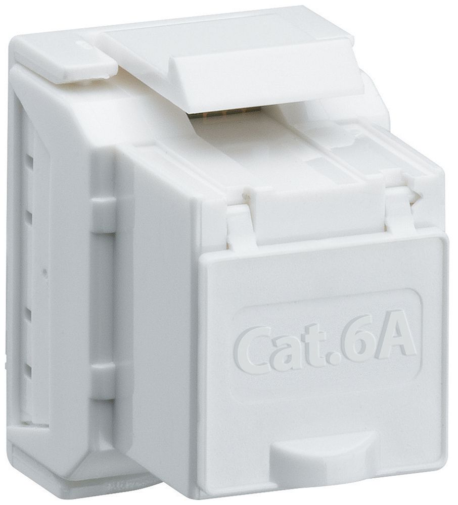 Module RJ45 Hager HMS cat.6a, UTP, blanc