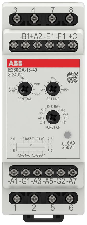 Schrittschalter ABB E260CA-16-40 2TE 8…240VUC/16A 4000W 4S