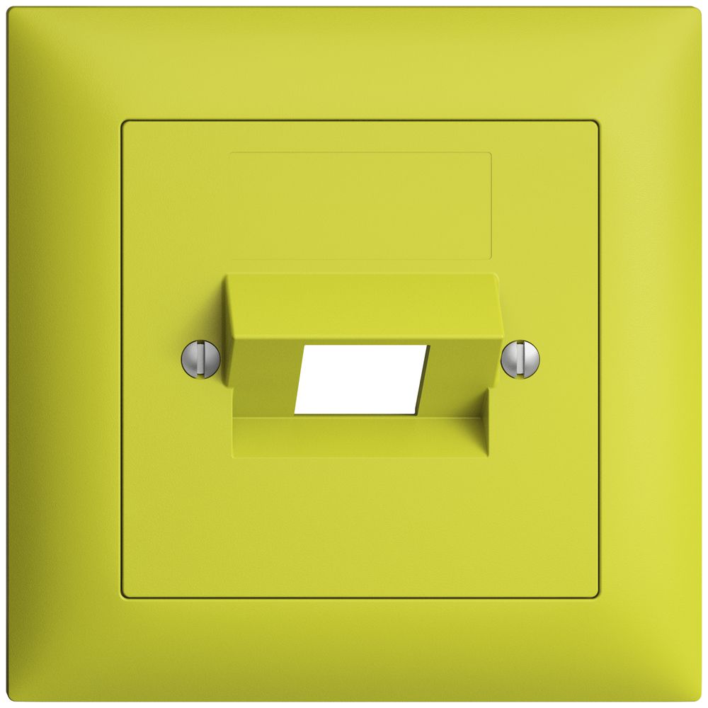 Frontset EDIZIOdue lemon 88×88mm 1×RJ45