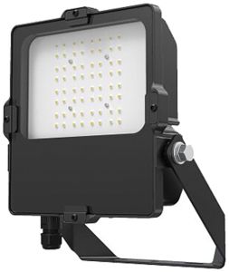 Proiettore LED DOTLUX LENSplus 50W 6470lm 3000K IP66 15° 324×240mm nero