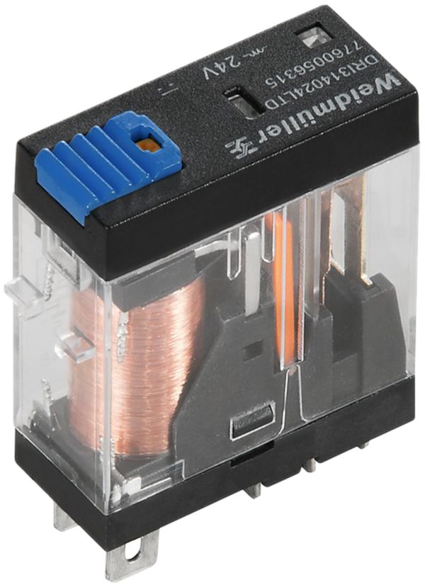 Relais WM 24VDC LED vt diode d.protection 1 contact inv. a.bout.test 250VAC 10A