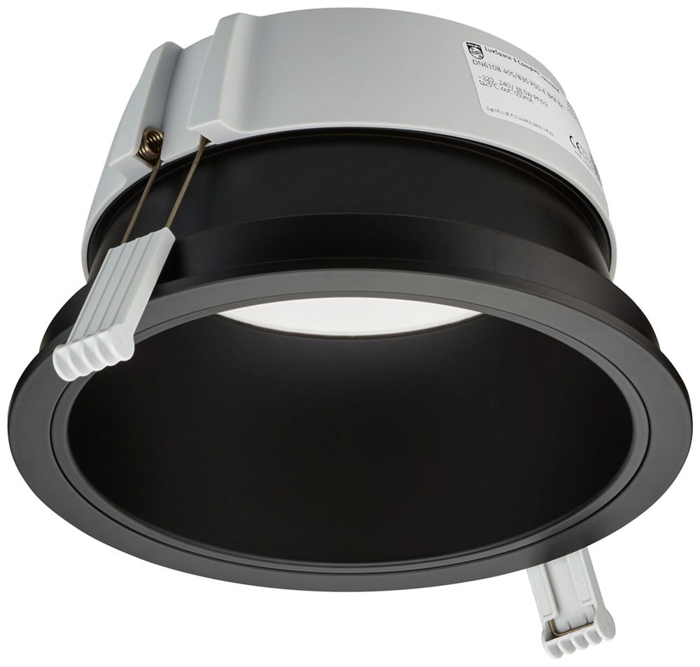 Downlight LED Philips LuxSpace Compact BKR 23W 2200lm 840 WB Ø214mm nero