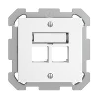 UP-Montageset S-One EDIZIOdue FM für 2×RJ45 gerade, weiss