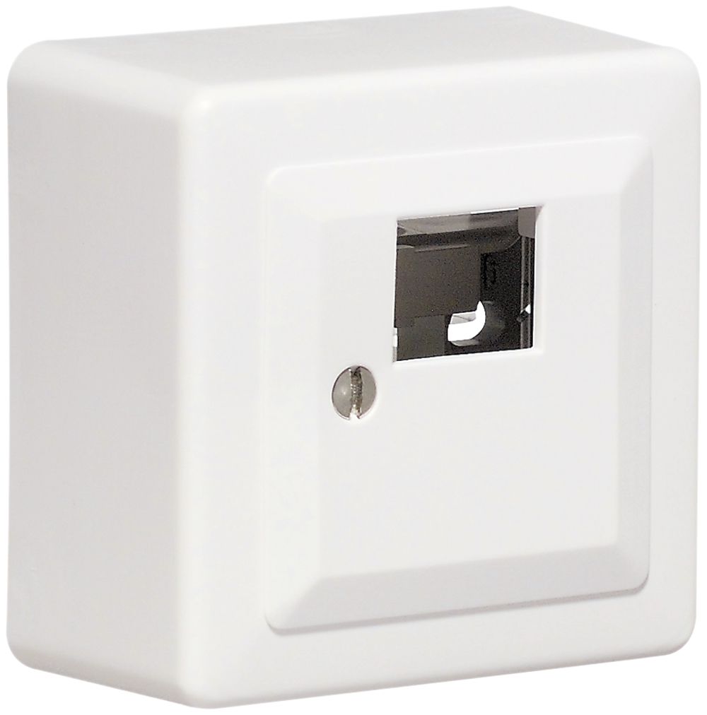 Boîte AP 60×60 pour 2×RJ45 blanc R&M swissline, p=33mm