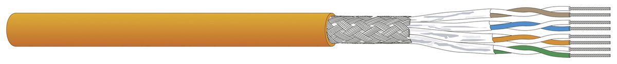 Datenkabel Dätwyler CU 7702 4P S/FTP Kat.7 AWG26 FRNC/LSZH Dca orange