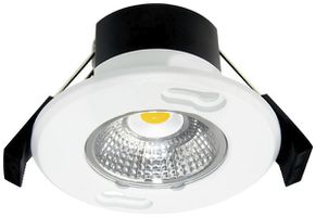 Downlight LED DOTLUX MULTISCREWplus 6W 620lm 4000K IP65 36° VAR Ø80mm blanc