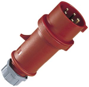 Stecker ProTOP CEE 32A 3L+N+PE 400V 6h rot Ø75×197mm IP44