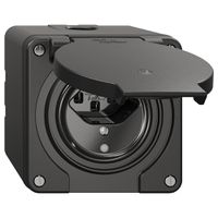 Presa NAP NEVO, 1×T23, IP21, c.LED, nero