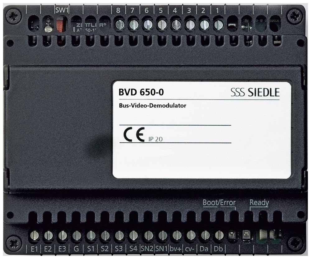 REG-Bus-Demodulator Video Siedle Bus-System 107×89×60mm 6TE