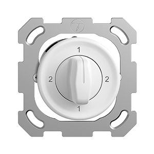 UP-Drehschalter STANDARDdue 3/1L weiss mit Drehgriff