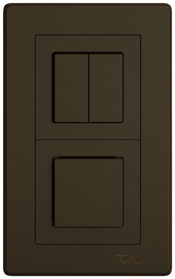 Combinazione INC EDIZIO.liv SNAPFIX® 2×1 156×96mm sch 1/3+3/1L+sch 3/1L marrone