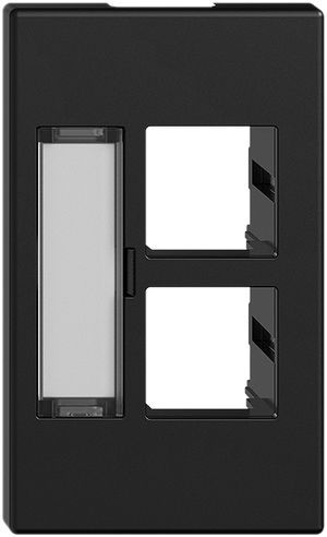 Kit di montaggio INS S-One FLF per 2×RJ45 diritto, nero