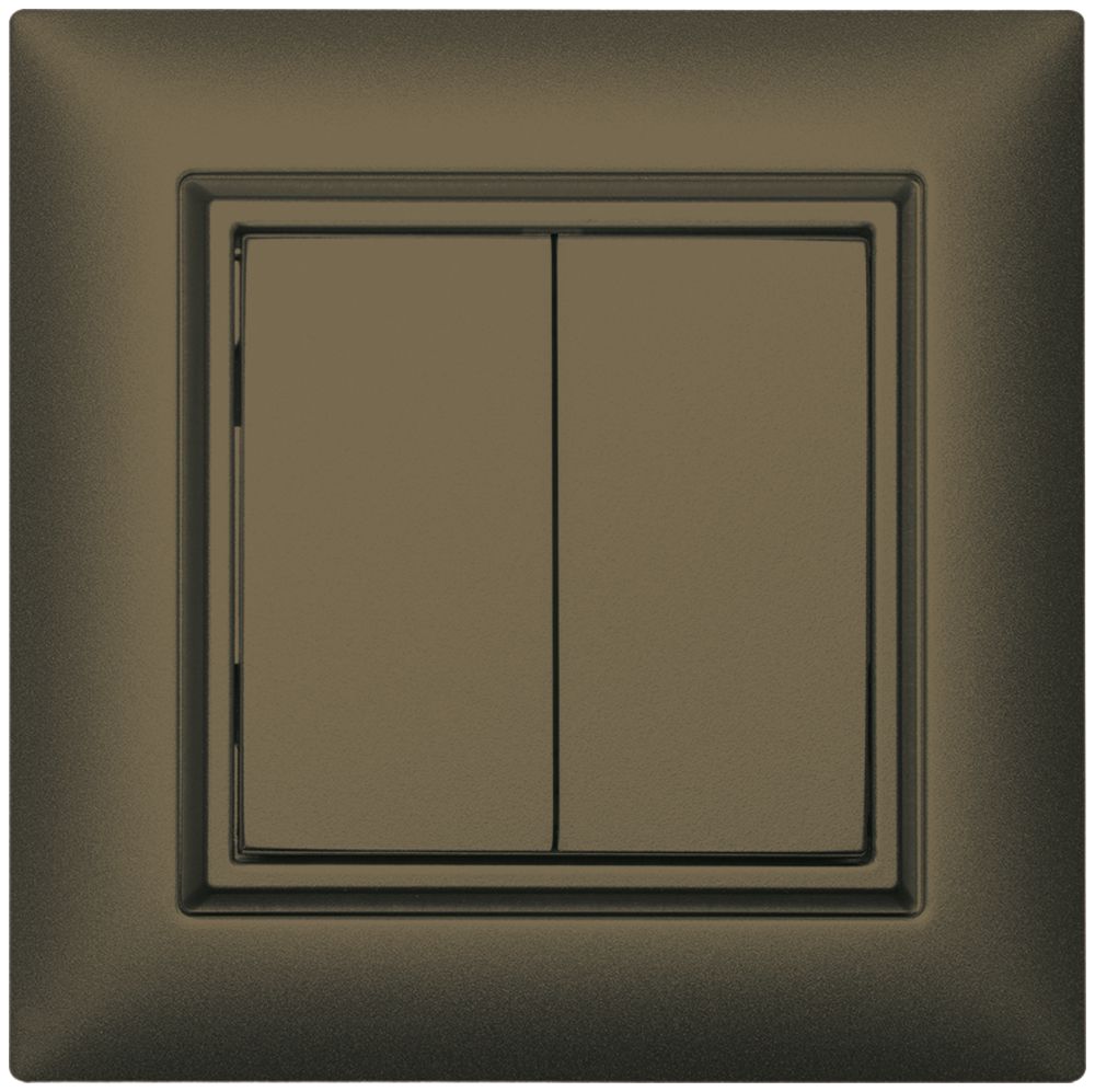 Poussoir RF AP ALADIN EnOcean EDIZIOdue, 2-fois, brun